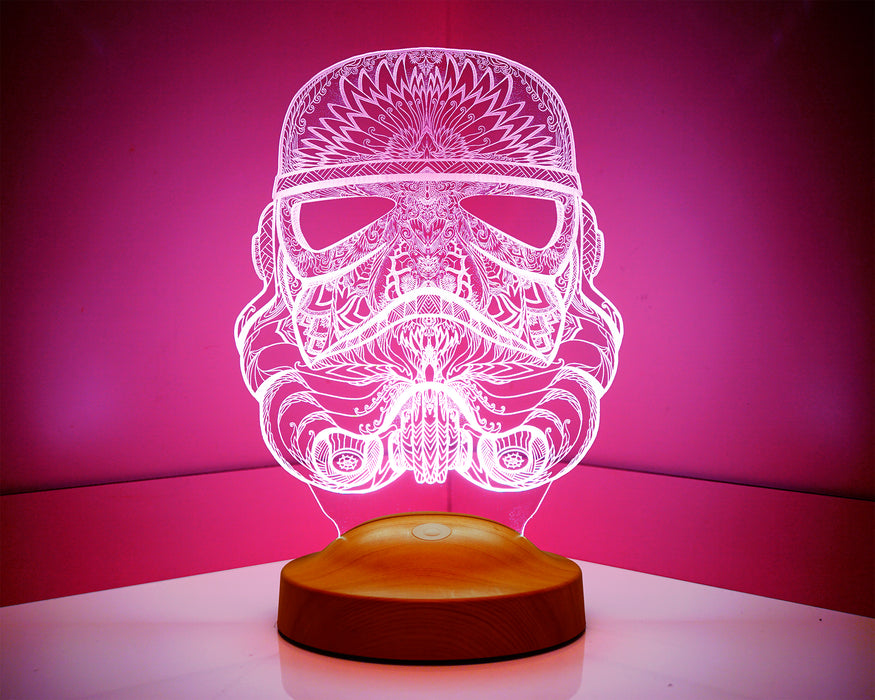 3D Star Wars Askeri Stormtrooper hediye 3 Boyutlu Led Lamba