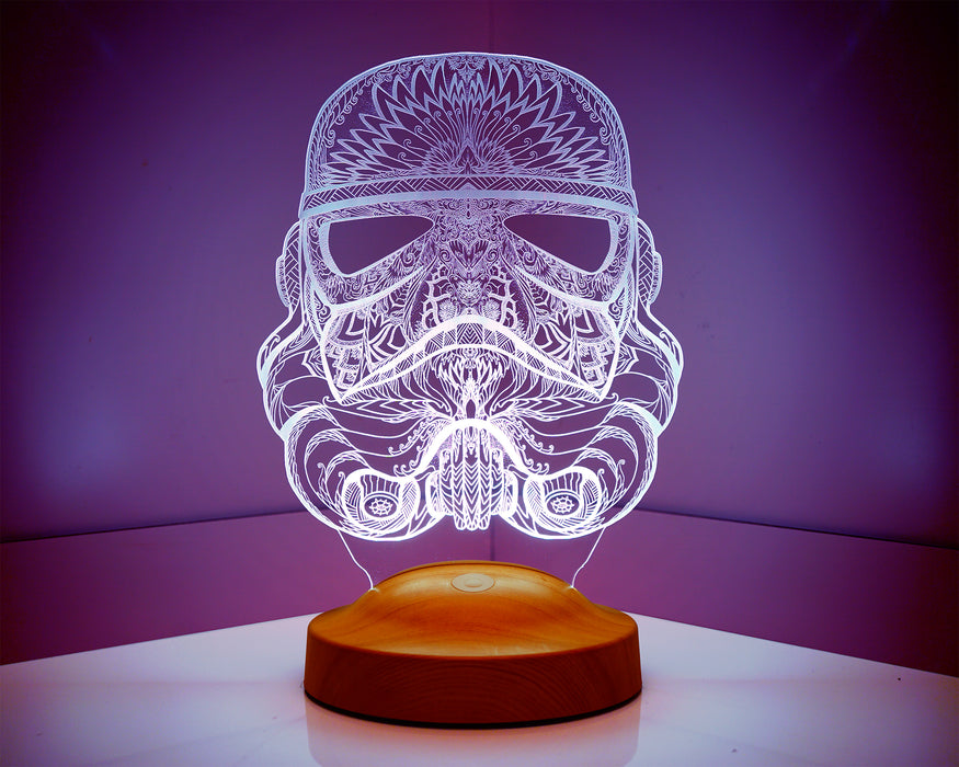 3D Star Wars Askeri Stormtrooper hediye 3 Boyutlu Led Lamba