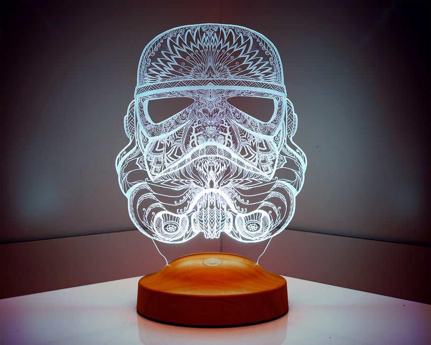 3D Star Wars Askeri Stormtrooper hediye 3 Boyutlu Led Lamba