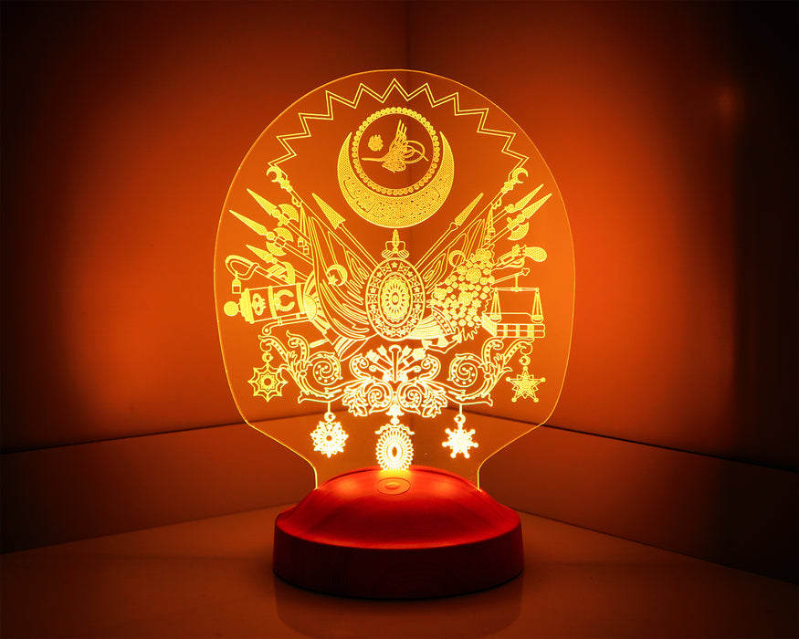 Osmanlı Tuğrası 3D Led Lamba