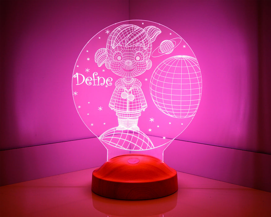 Küçük Kız Led Lamba, Kız Çocuğu Gece Lambası