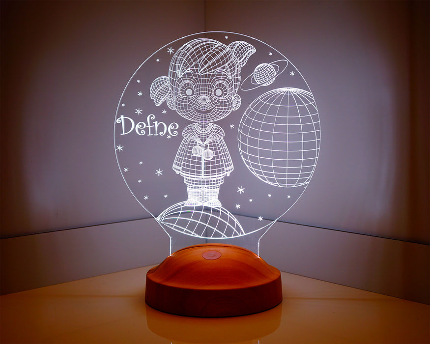 Küçük Kız Led Lamba, Kız Çocuğu Gece Lambası