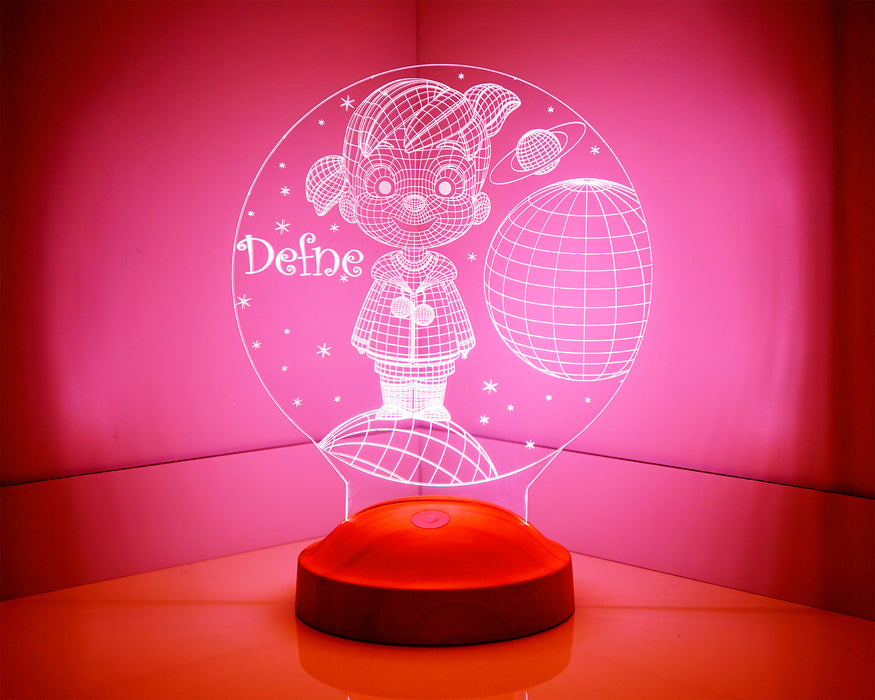 Küçük Kız Led Lamba, Kız Çocuğu Gece Lambası