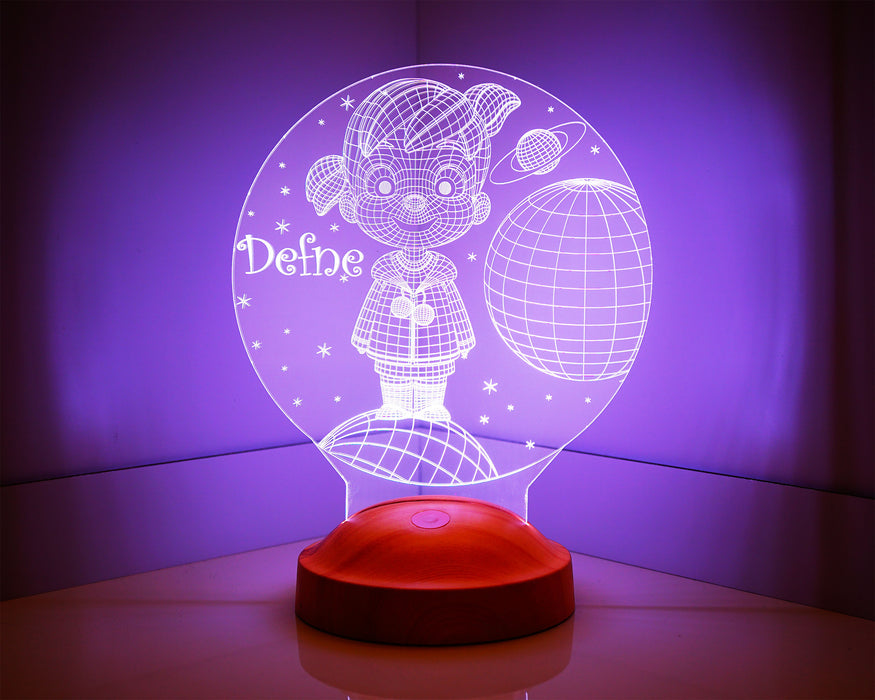 Küçük Kız Led Lamba, Kız Çocuğu Gece Lambası