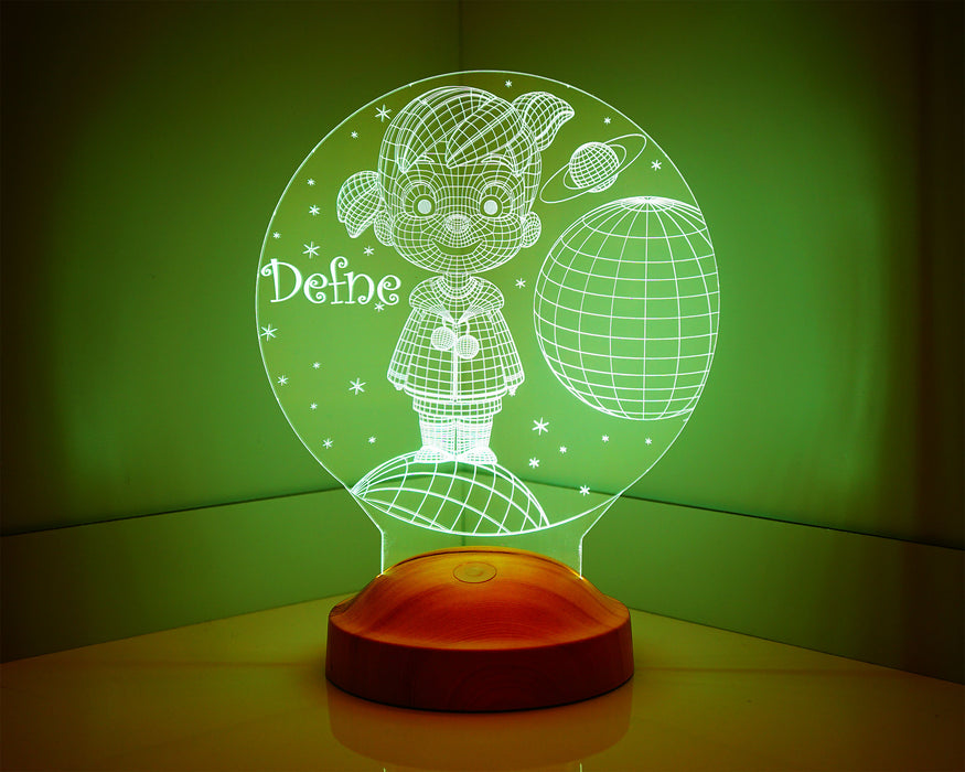 Küçük Kız Led Lamba, Kız Çocuğu Gece Lambası