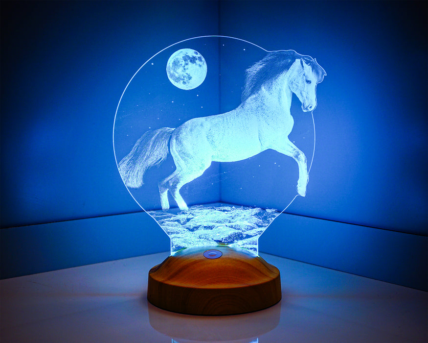 Şahlanan At Led Lamba, At Figürlü Hediye Lamba