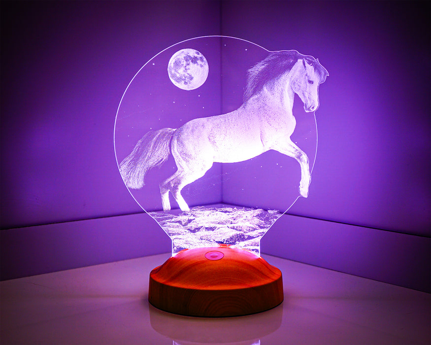 Şahlanan At Led Lamba, At Figürlü Hediye Lamba