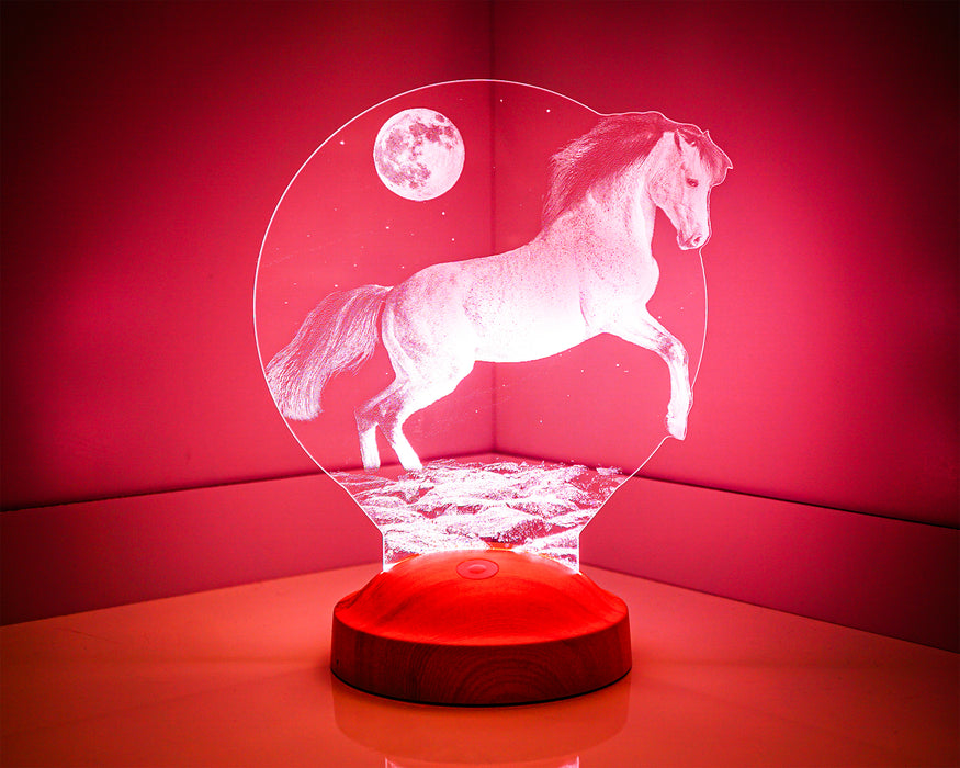 Şahlanan At Led Lamba, At Figürlü Hediye Lamba