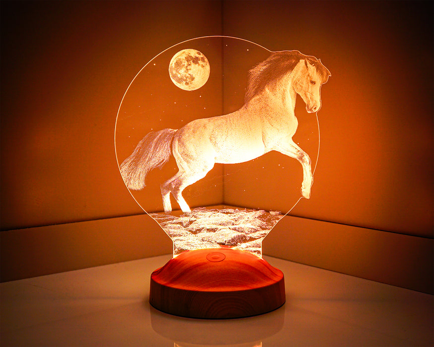 Şahlanan At Led Lamba, At Figürlü Hediye Lamba