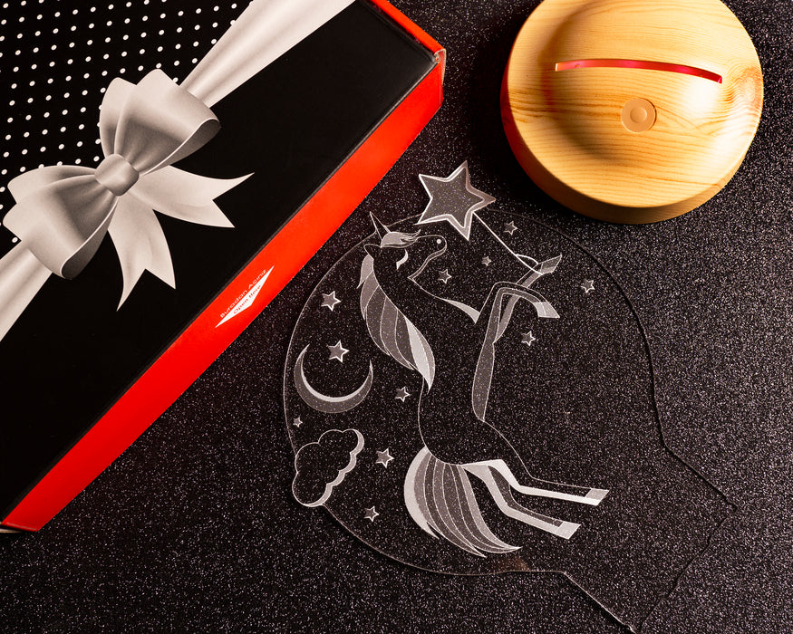 Unicorn İsimli Gece Lambası, Tek Boynuzlu At İsimli Kız Çocuk Odası Hediyesi Led Lamba, Unicorn Doğum Günü Parti Hediyesi