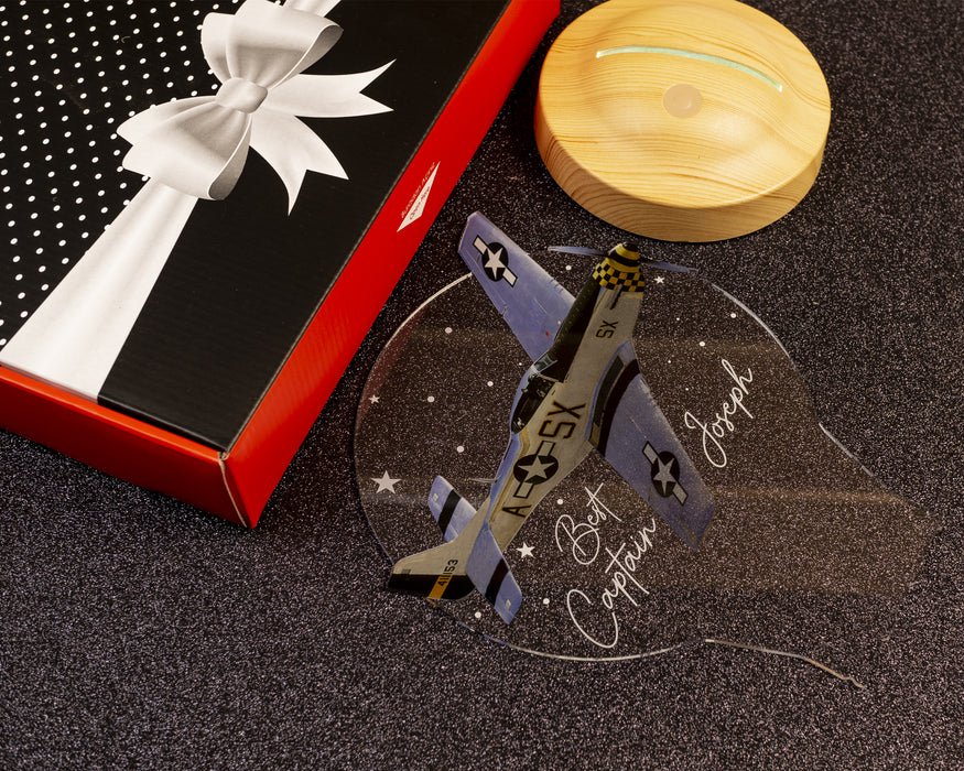 Uçak Hediyesi, İsimli Uçak Figürlü Hediye, İsimli Pilot Hediyesi, Uçak Tasarımlı Pilot Hediyesi, Kişiye Özel Led Lamba