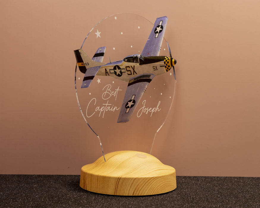Uçak Hediyesi, İsimli Uçak Figürlü Hediye, İsimli Pilot Hediyesi, Uçak Tasarımlı Pilot Hediyesi, Kişiye Özel Led Lamba