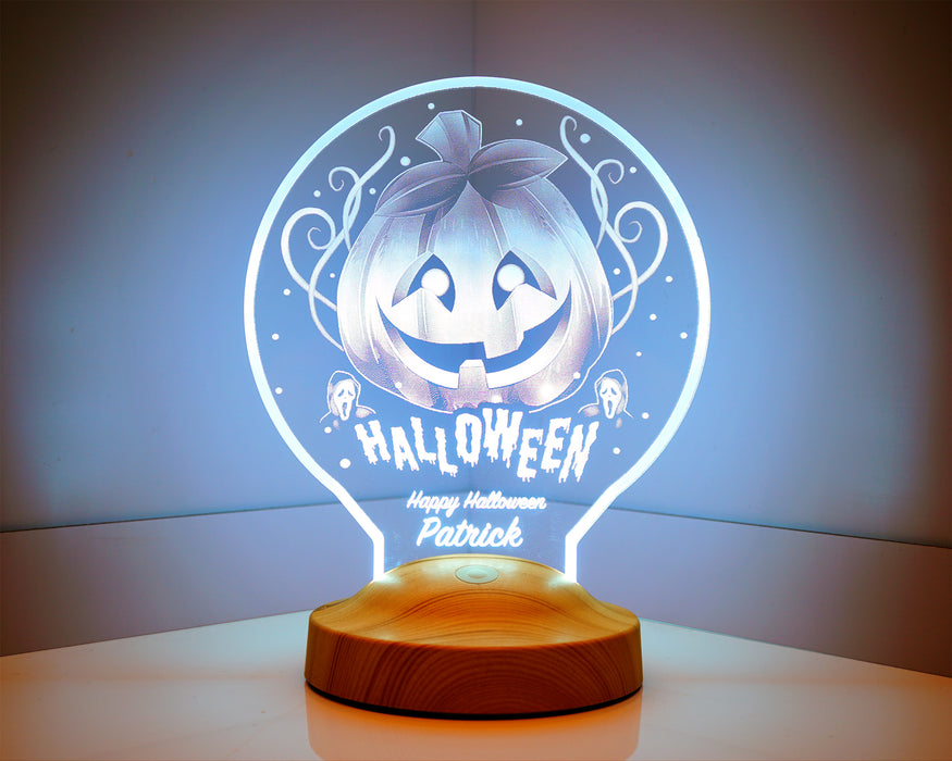 Halloween Cadılar Bayramı Hediyesi Kişiye Özel Led Lamba
