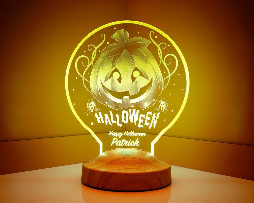 Halloween Cadılar Bayramı Hediyesi Kişiye Özel Led Lamba
