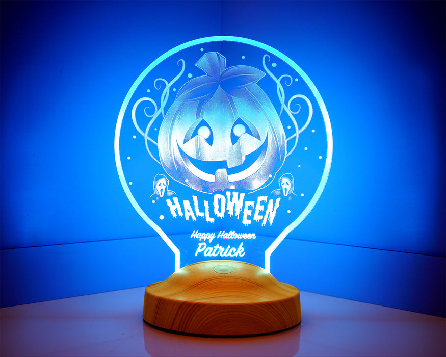 Halloween Cadılar Bayramı Hediyesi Kişiye Özel Led Lamba