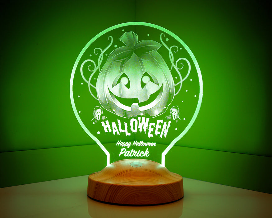 Halloween Cadılar Bayramı Hediyesi Kişiye Özel Led Lamba