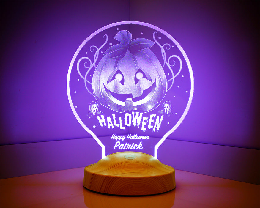 Halloween Cadılar Bayramı Hediyesi Kişiye Özel Led Lamba