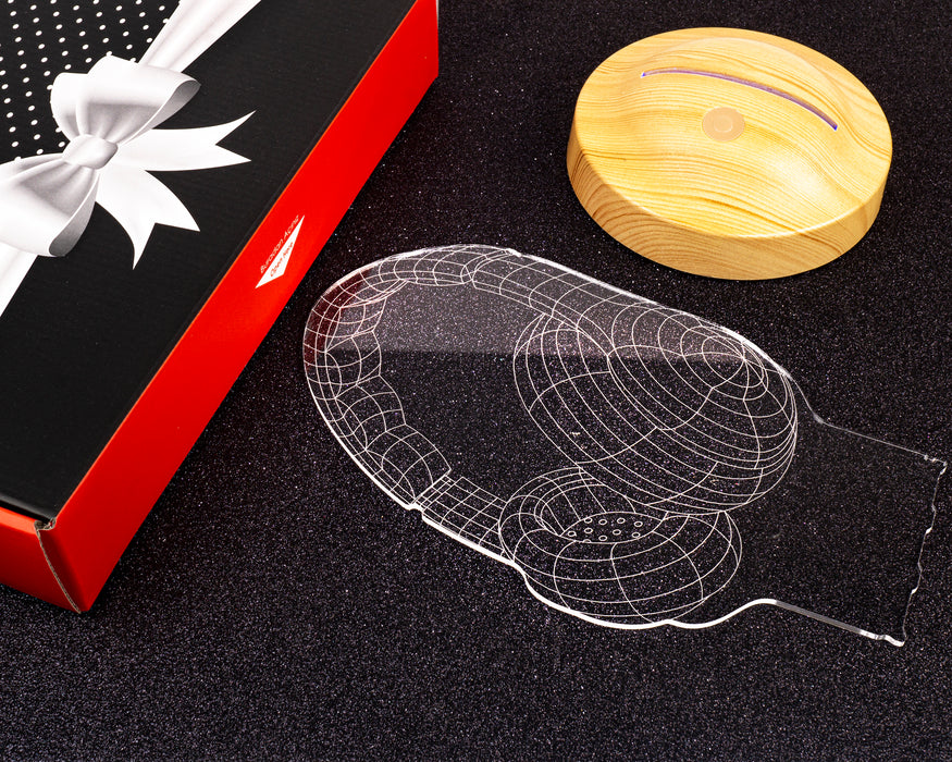 Doğum Günü Hediyesi Spotify Barkod Paylaşımlı Kulaklık Şeklinde Kişiye Özel 3D LED Lamba