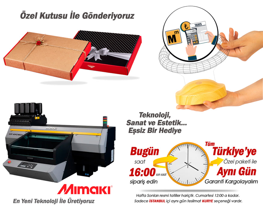 Muhasebeciye Hediye, Mali Müşavir Ofis Hediyesi Kişiye Özel  Led Lamba