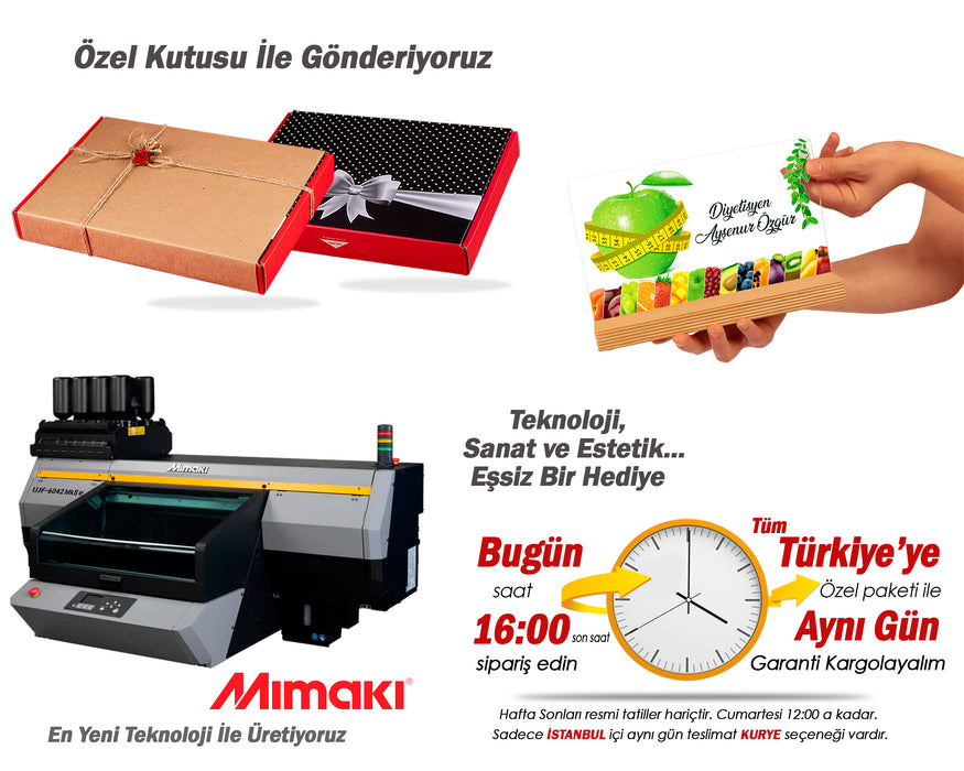 Kişiye Özel Pleksi Şeffaf tablo Diyetisyen Doktor Hediyesi Özel Hediye Paketli