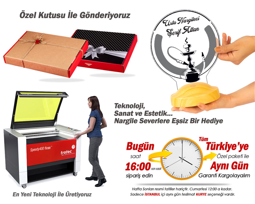 Kişiye Özel Nargile Led Lamba