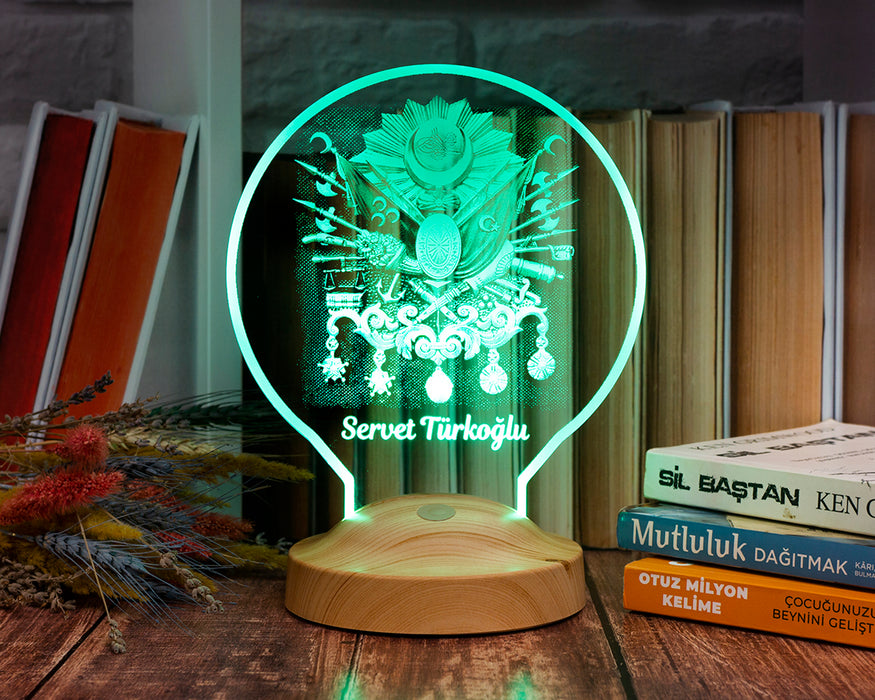 Babaya Hediye, Kişiye Özel Osmanlı Tuğrası Led Lamba