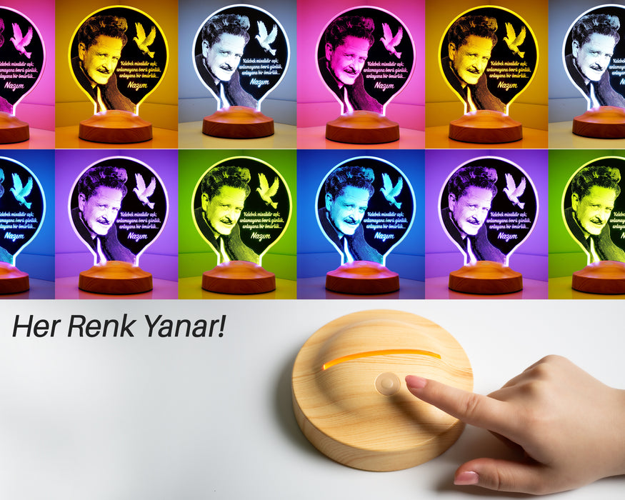 Nazım Hikmet Şiiri, Nazım Hikmet Sözleri Yazılı Led Lamba