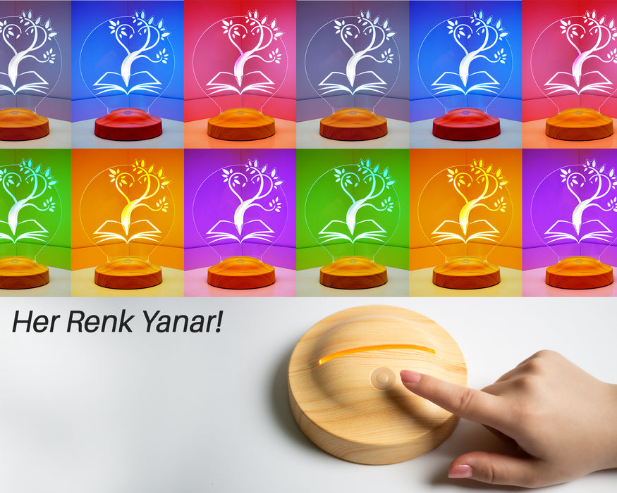 Öğretmene Hediye, Mezuniyet Hatırası Hediyesi, Öğretmenler Günü Hediyesi, Canım Öğretmenim, Kişiye Özel Led Lamba
