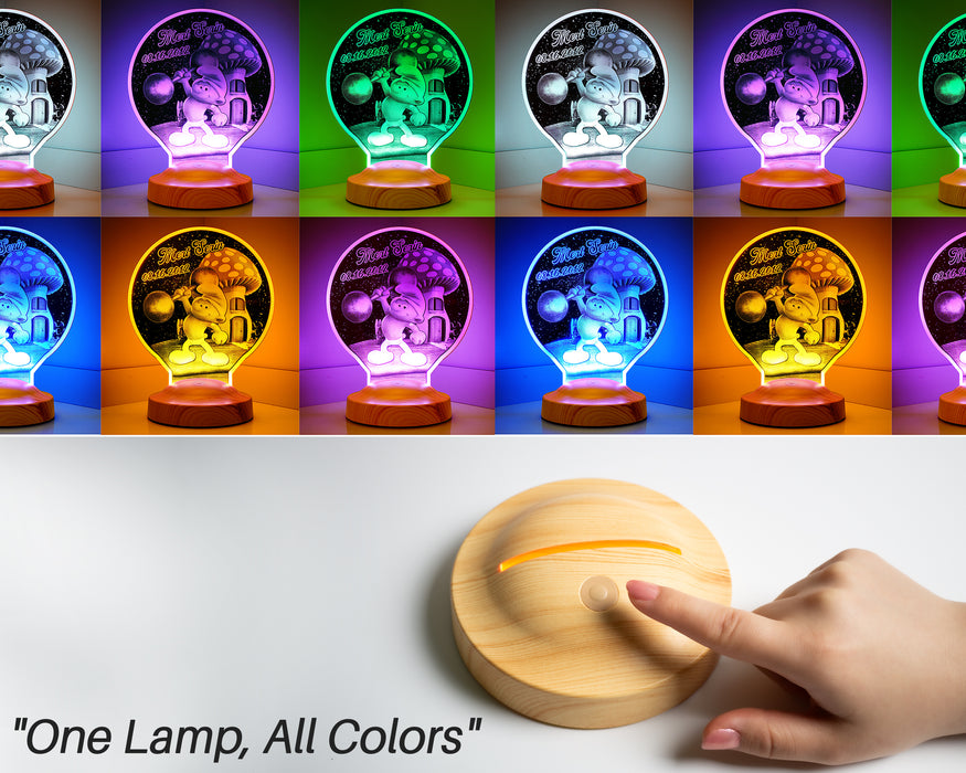 Güçlü Şirin Kişiye Özel Hediye Led Lamba