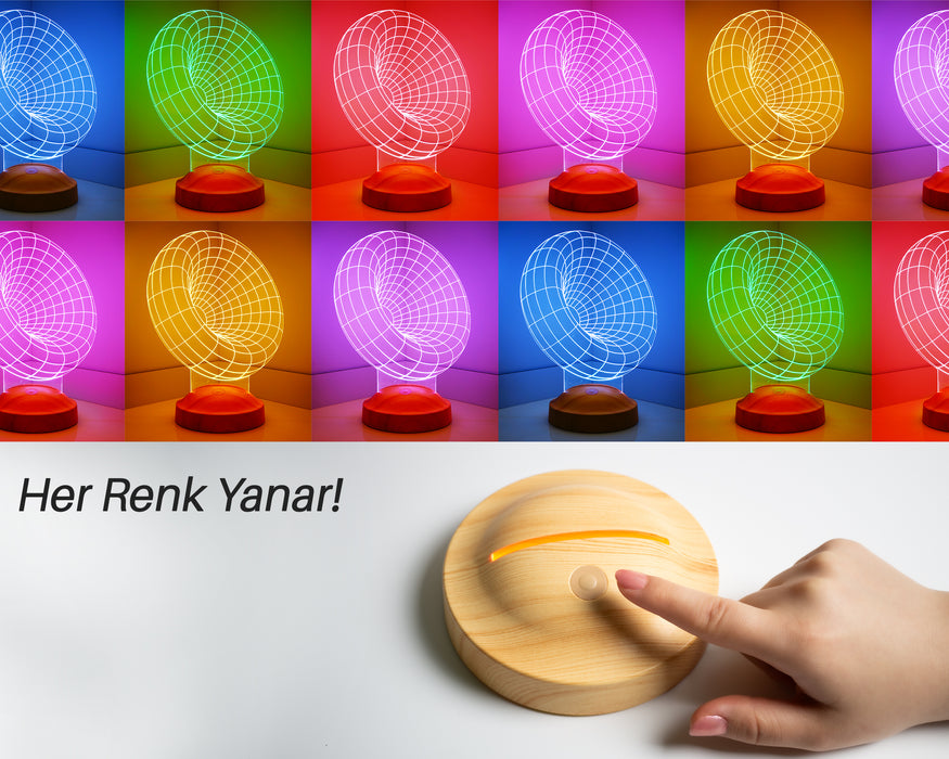 Gravity, Solucan Deliği 3D Led Lamba, Boom Led 3 Boyutlu Lamba