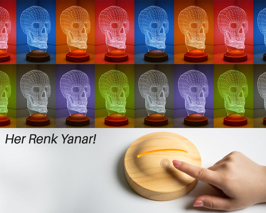 Kuru Kafa Dijital Artwork Gece Lambası, 3 Boyutlu Led Lamba