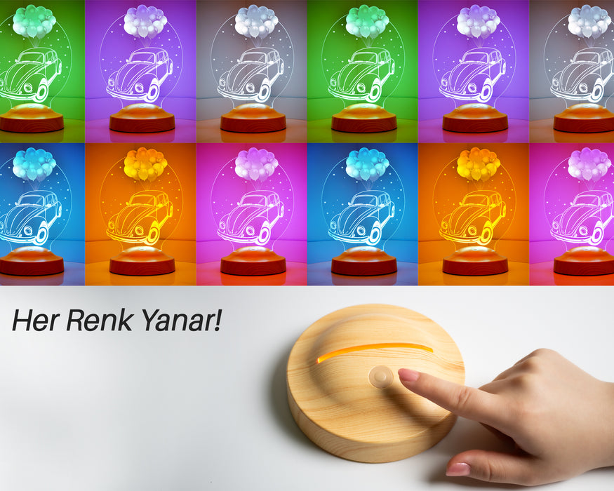 Sevgiliye Hediye, Sevgiliye Doğum Günü Hediyesi, Kişiye Özel Vosvos Led Lamba