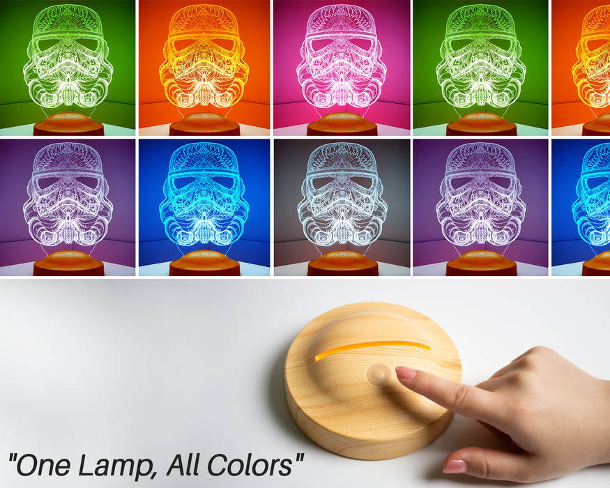 3D Star Wars Askeri Stormtrooper hediye 3 Boyutlu Led Lamba