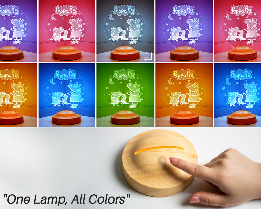 Çocuk Bebek Hediyesi Peppa Pig Led Lamba