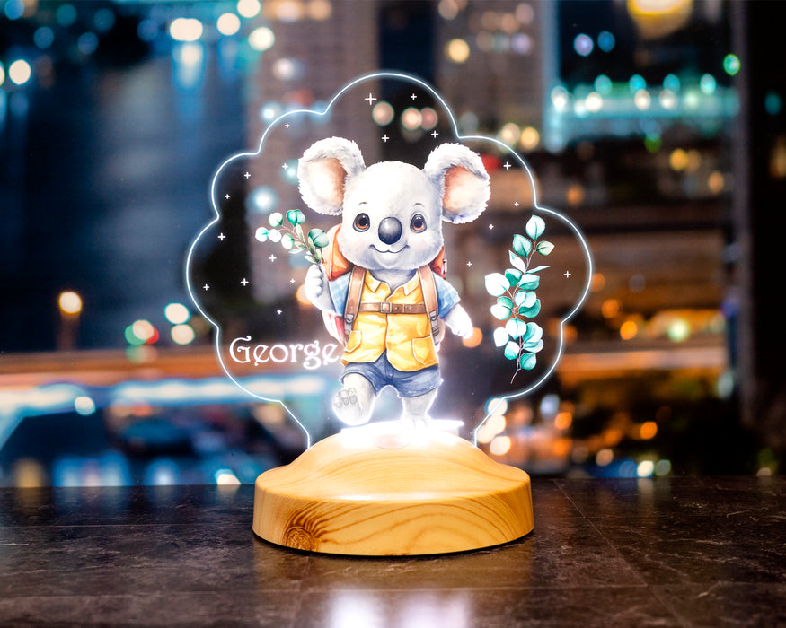 Koala Figürlü LED Lamba – İsimli Bebek Hediyesi