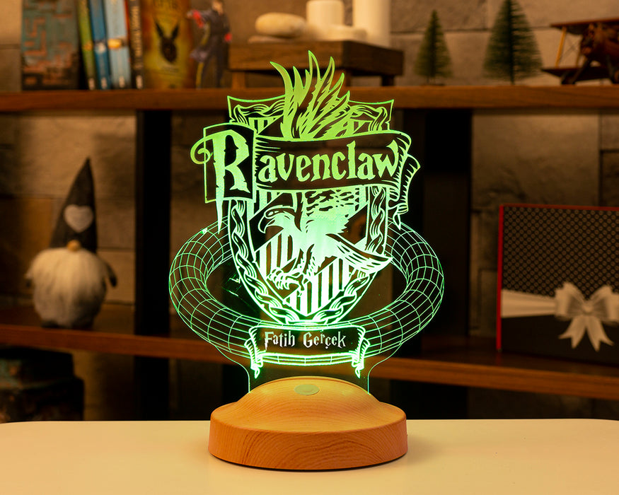 Kişiye Özel Harry Potter Hogwarts Ravenclaw Hediyesi, Harry Potter Ravenclaw, Hogwarts Hediyesi 3D Led Lamba
