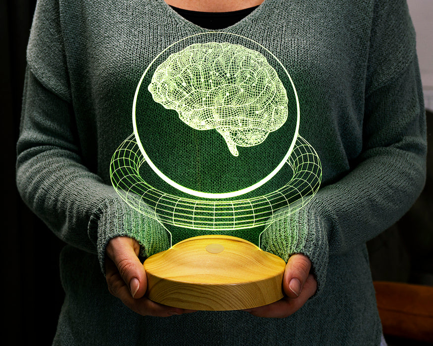 Beyin Tasarımlı 3D Led Lamba, Nöroloji Uzmanı Doktoru Hediyesi, Beyin Cerrahı için Hediye, Tıp Bayramı Hediyesi