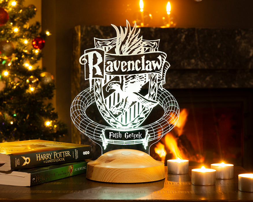 Kişiye Özel Harry Potter Hogwarts Ravenclaw Hediyesi, Harry Potter Ravenclaw, Hogwarts Hediyesi 3D Led Lamba