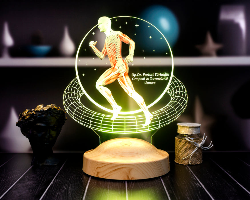 Ortopedi ve Fizyoterapi Uzmanına LED Lamba – Doktora İsimli Hediye