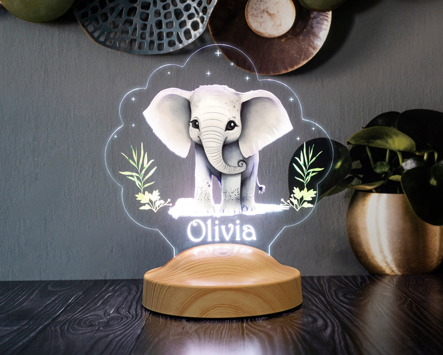 Fil Figürlü LED Lamba – İsimli Bebek Odası Hediyesi