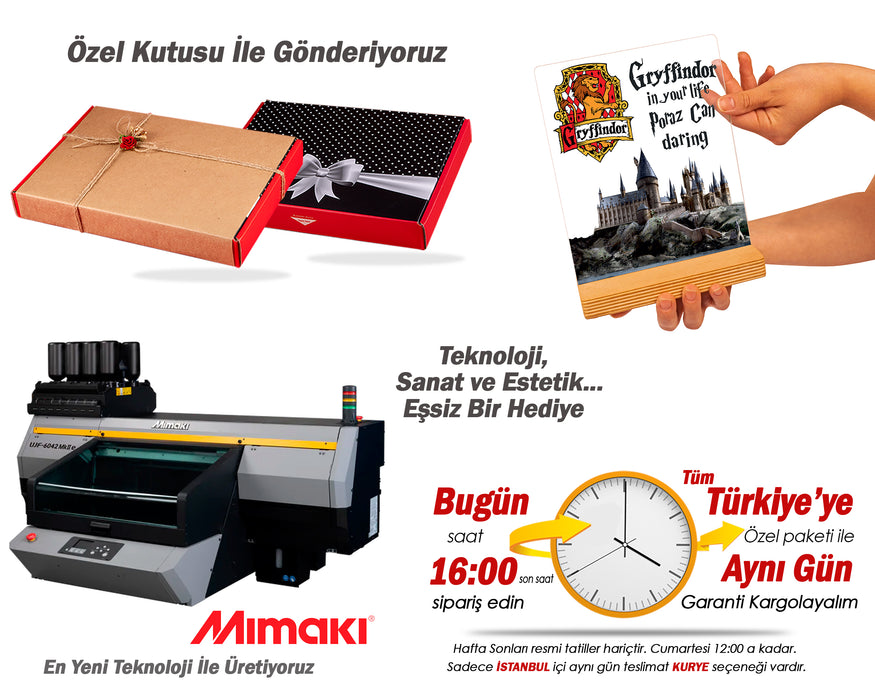 Kişiye Özel Pleksi Şeffaf Tablo Hogwarts Gryffindor Binası Harry Potter Hediyesi