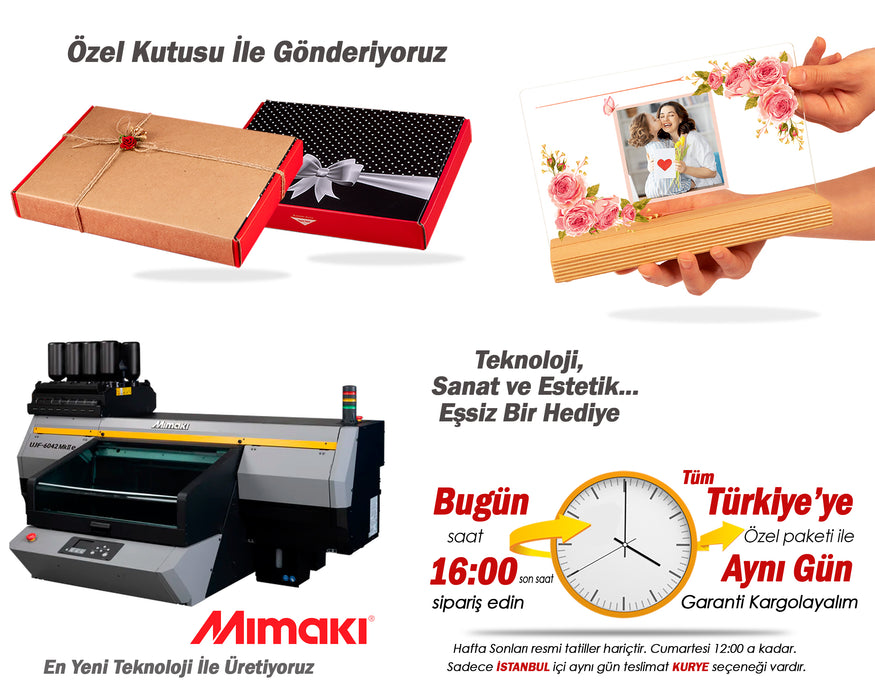 Melek Annem Çiçekli Çerçeve – Kişiye Özel Anne Hediyesi