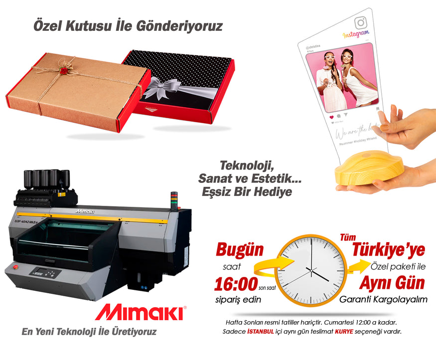 İnstagram Post Fotoğraflı Kişiye Özel Resimli Gece Lambası, 3D Led Lamba, Arkadaş Hediyesi İnstagram Çerçeve