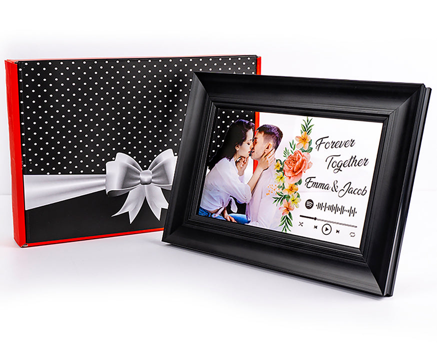 Kişiye Özel Fotoğraflı Şeffaf Çerçeve, Spotify Kodlu, Resimli, Renkli Baskılı Şeffaf Çerçeve