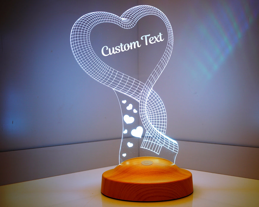 Kişiye Özel Kalp Doğum Günü, Kalpli Hediye, İyi Ki Doğdun Hediyesi, 3 Boyutlu Led Lamba