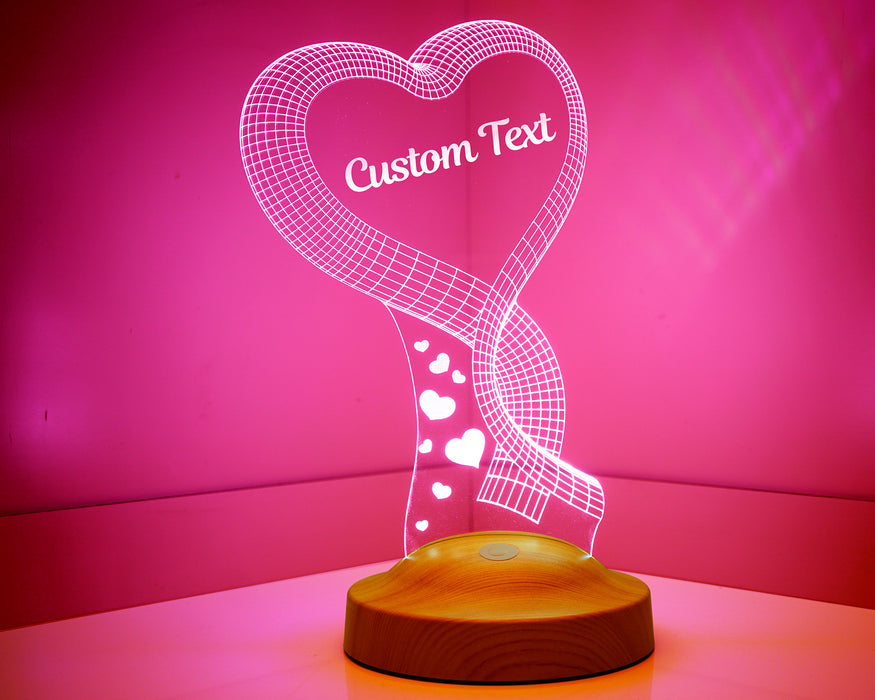Kişiye Özel Kalp Doğum Günü, Kalpli Hediye, İyi Ki Doğdun Hediyesi, 3 Boyutlu Led Lamba
