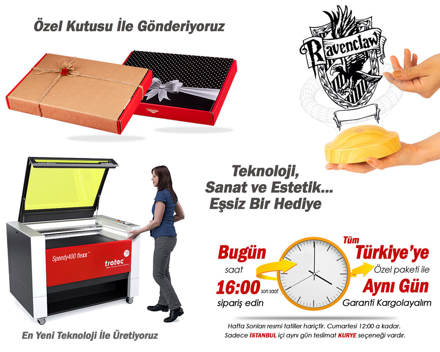 Kişiye Özel Harry Potter Hogwarts Ravenclaw Hediyesi, Harry Potter Ravenclaw, Hogwarts Hediyesi 3D Led Lamba