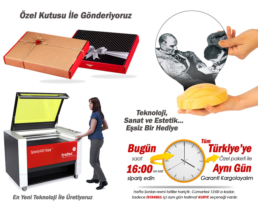 Canım Öğretmenim Atatürk, Öğretmenler Günü Hediyesi, Mezuniyet Hatırası Hediyesi, Kişiye Özel Lamba