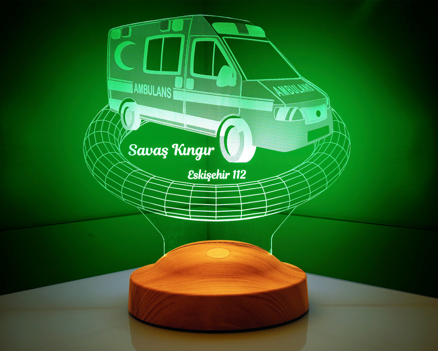 Ambulans Kişiye Özel 112 Acil Sağlık Personeli Hediyesi Led Lamba