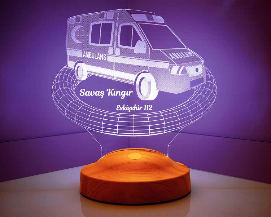 Ambulans Kişiye Özel 112 Acil Sağlık Personeli Hediyesi Led Lamba